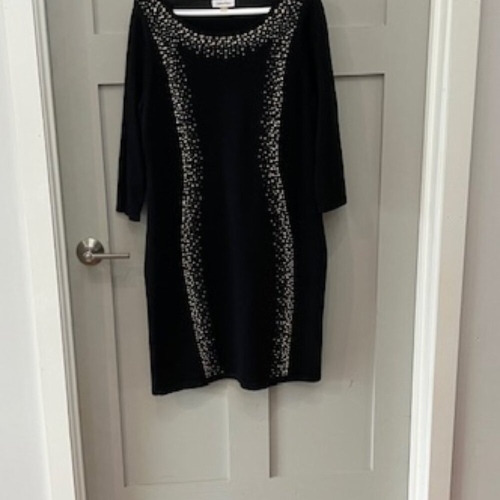 Calvin Klein Form FItting Black Dress XL